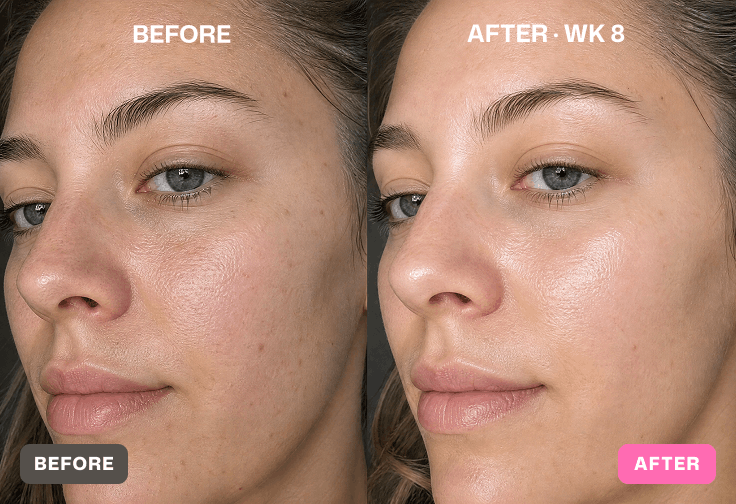 Before and after skin results