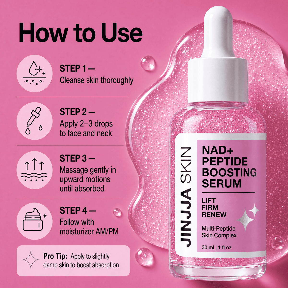 NAD+ Peptide Boosting Serum